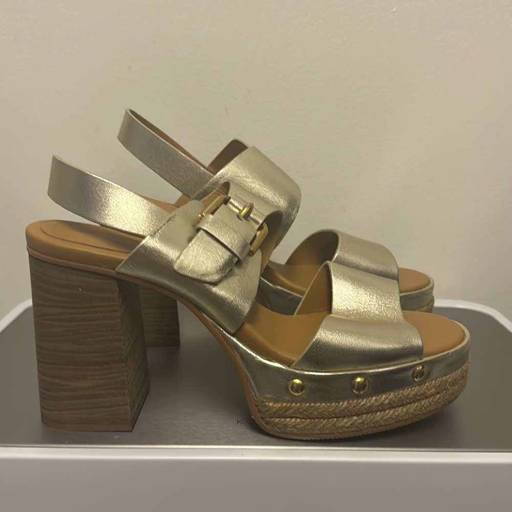 See By Chloe Gold Platform Sandal